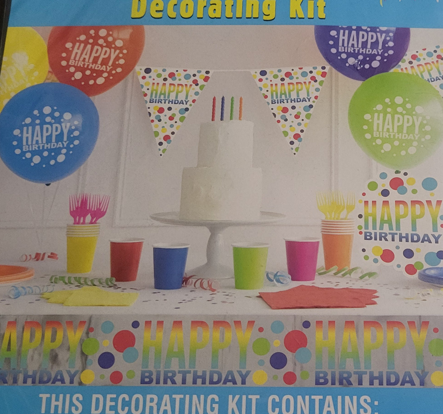 Birthday Party Decorating Kit- Set of 3