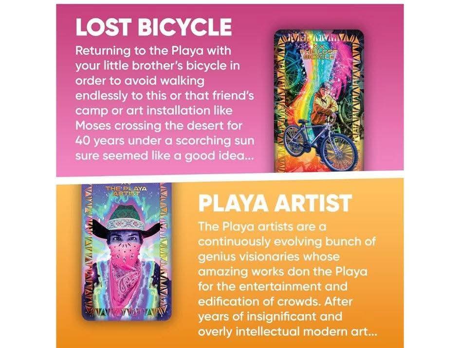 Playa Themed Tarot Card Deck