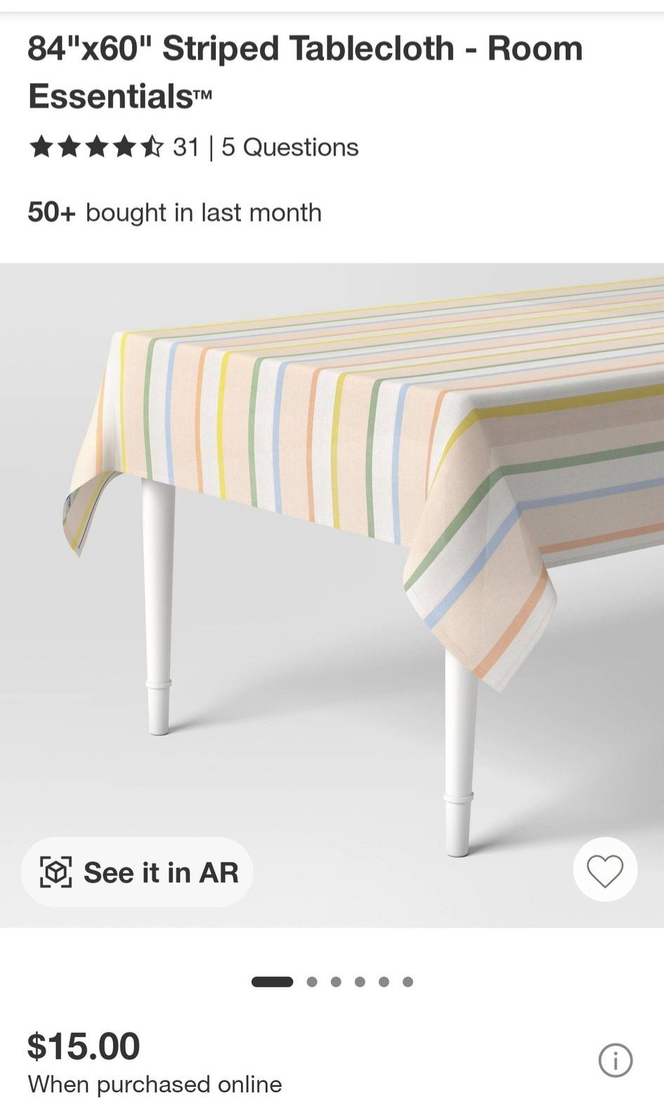 Rectangle Tablecloth- 60 x 84