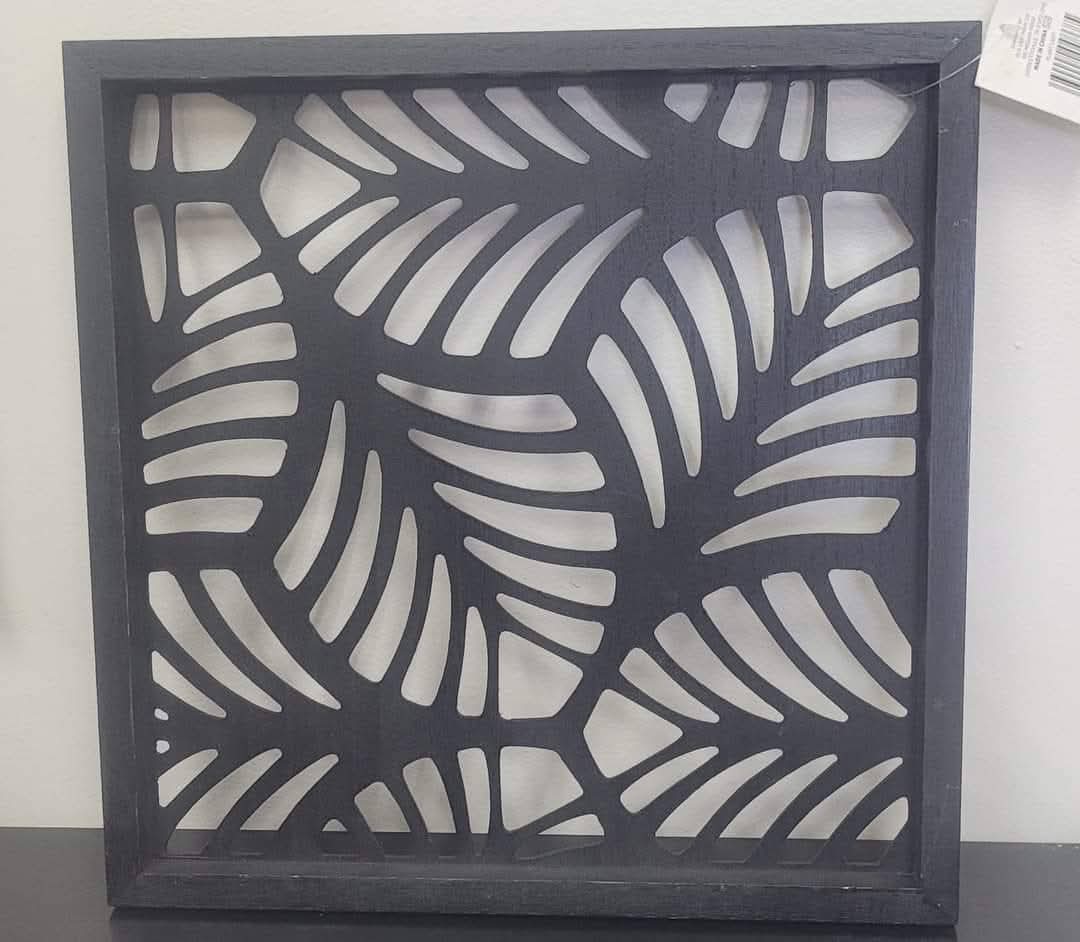 Lattice Wall Decor- Set of 2- Green & Black
