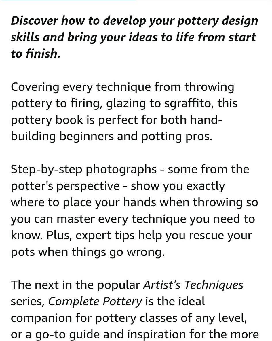 Complete Pottery Techniques Book