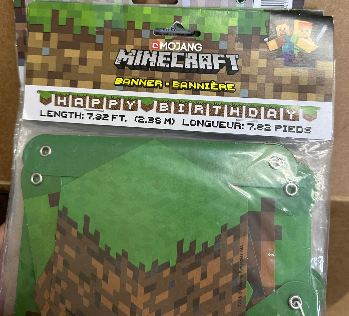 Minecraft Happy Birthday Banner-Set of 2
