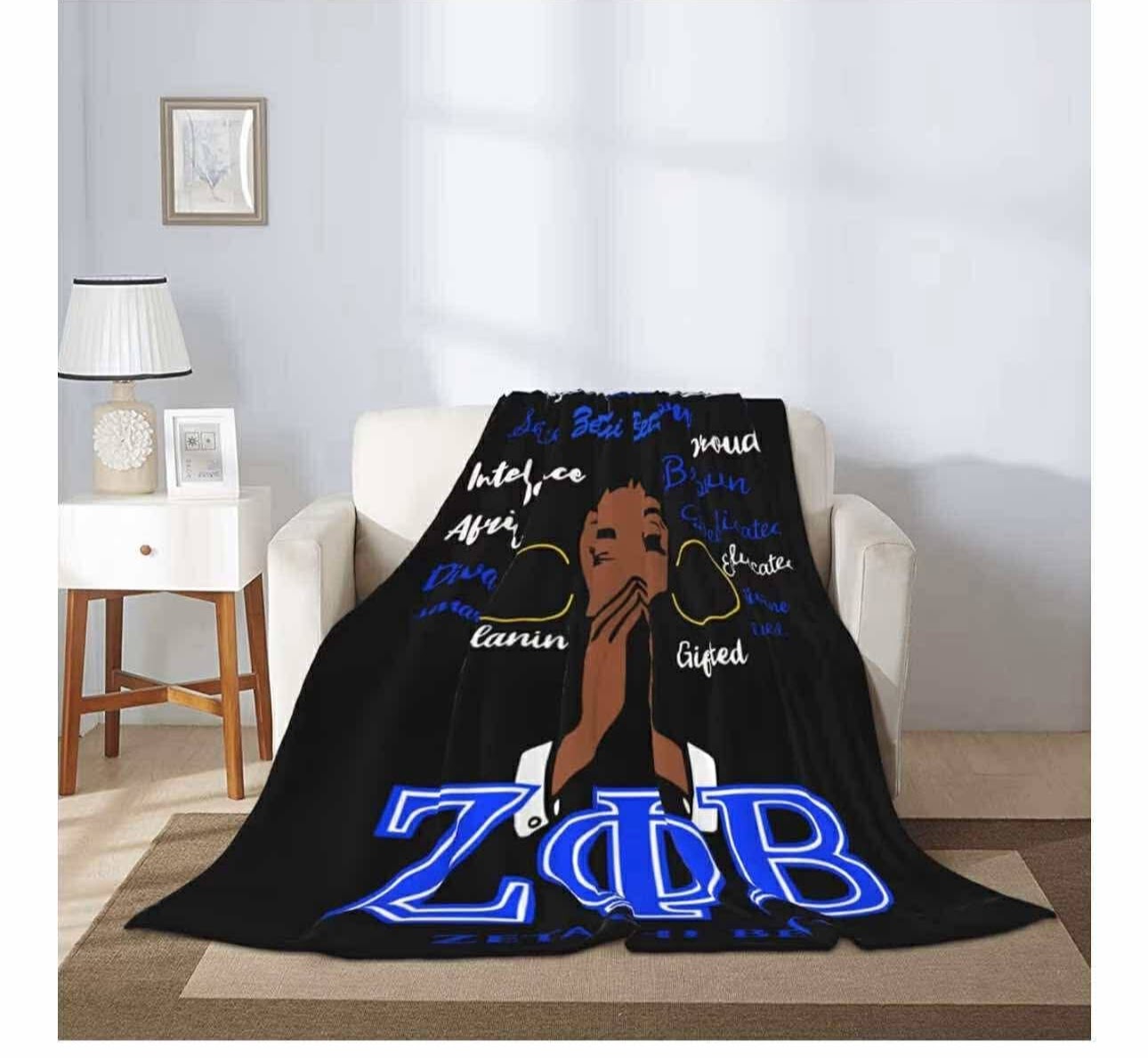 Throw Blanket for Women- Sorority Print