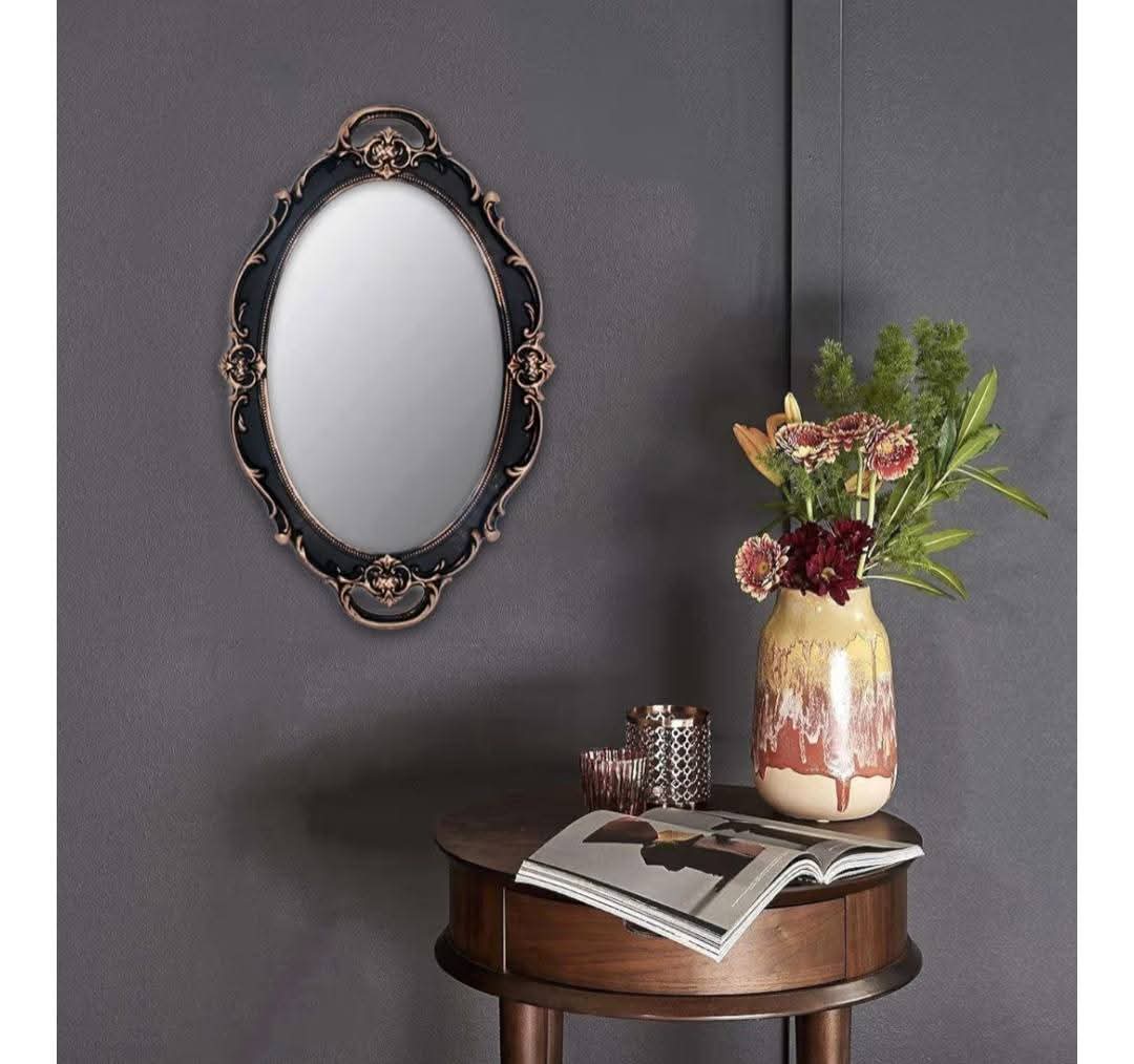 Vintage Style Wall Mirror- Brown