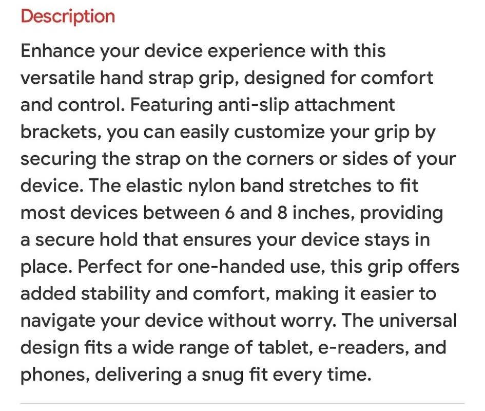 Universal Hand Grip Strap