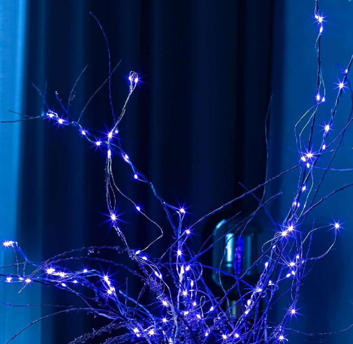 Fairy Lights ~ Battery operated 16 feet long blue string light (Set of 4)