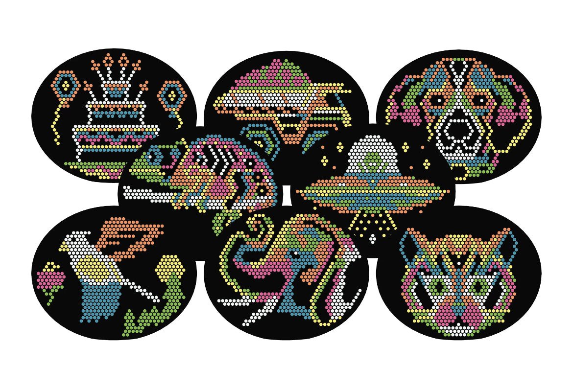 Lite-Brite Oval HD Animate Art Template 660 pcs Color Change Mode