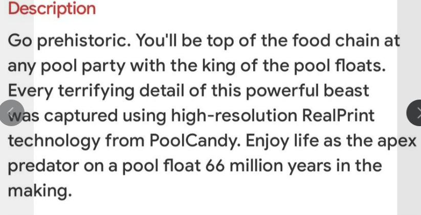 T-Rex Inflatable Pool Float