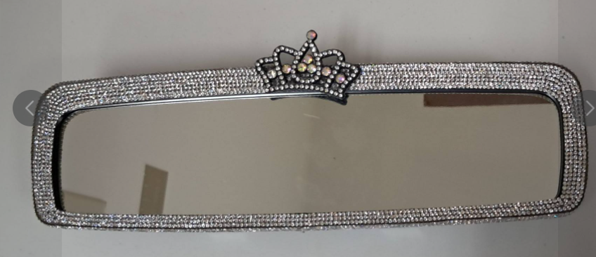 Rhinestone Rear View Mirror Cover