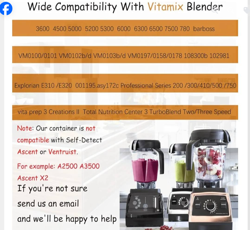 Vitamix Blender Replacement Pitcher
