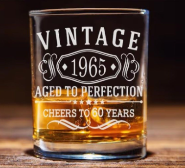 Whiskey Glass- Vintage 1965 Gift