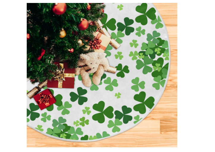 Shamrocks Christmas Tree Skirt