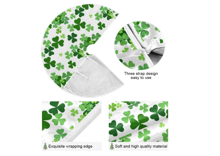 Shamrocks Christmas Tree Skirt