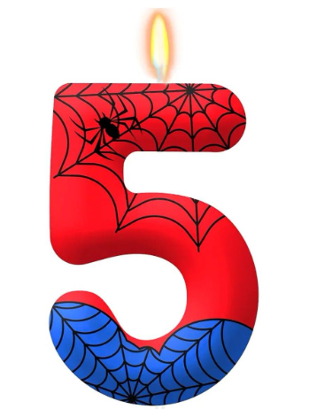 Spiderman Number Birthday Candles