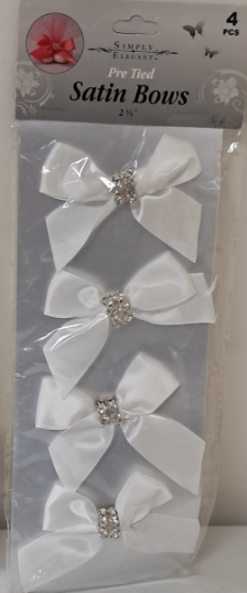 Set of 4 Satin Gift Bows