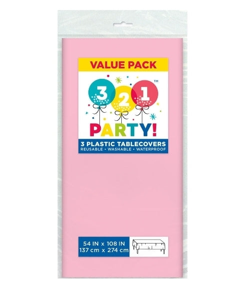 Plastic Tablecovers- Pink- Set of 2
