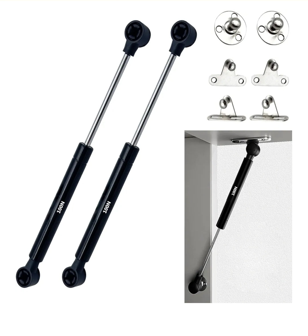 Gas Strut/Spring Hinge for Cabinet Doors set of 4