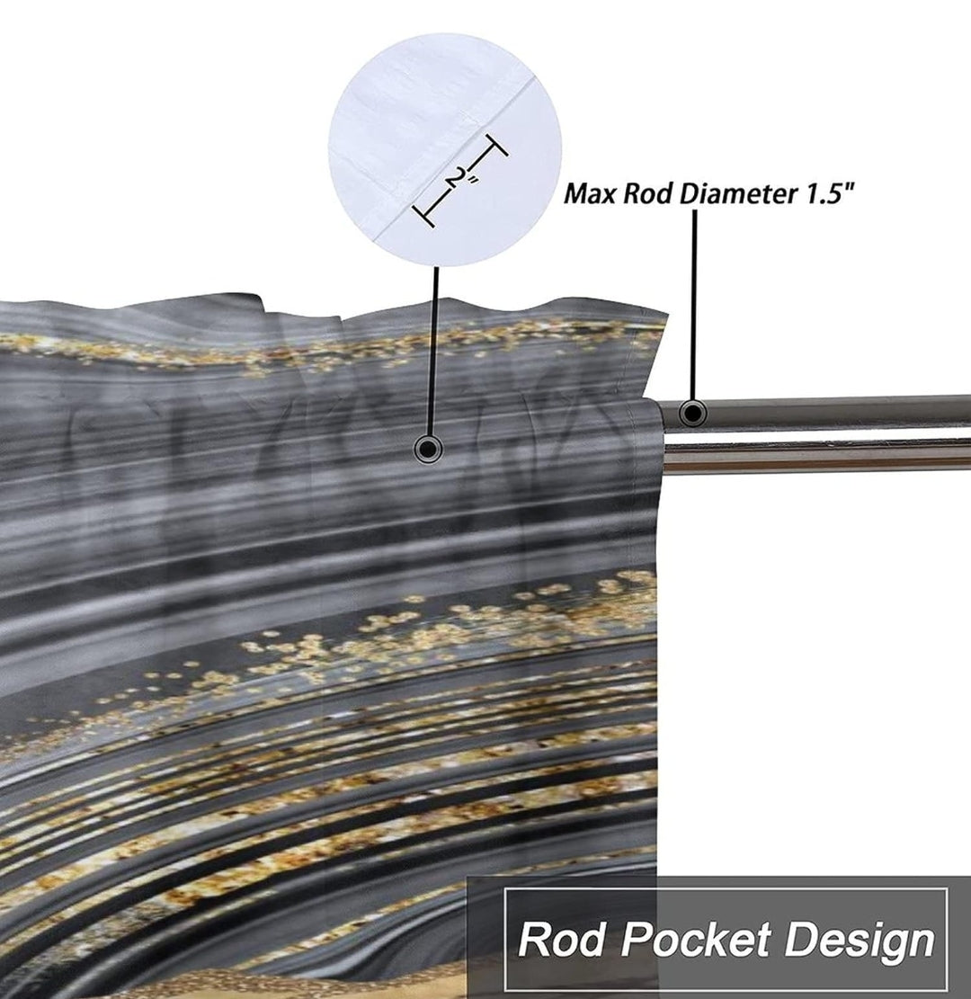 Modern Marble Texture Valance Curtain