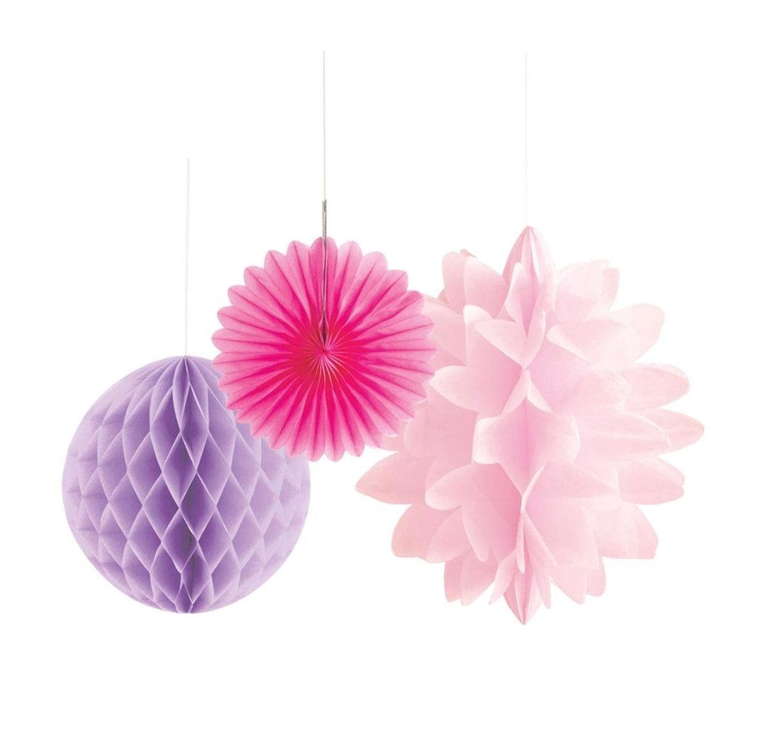 Tissue Paper Decorations- Set of 3