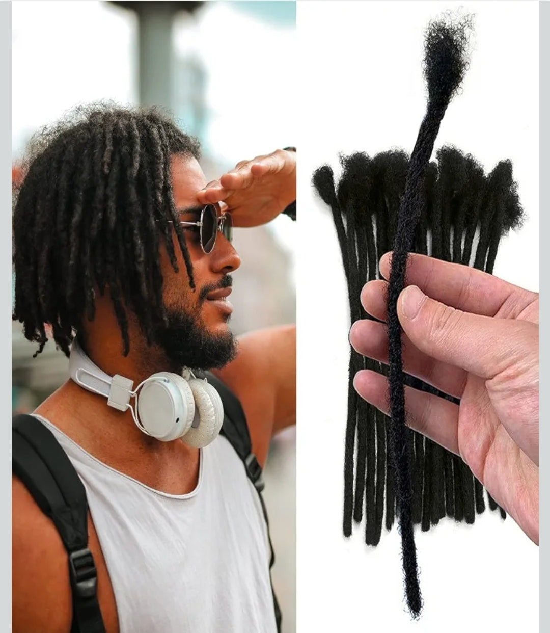 Human Hair Dreadlock Extensions