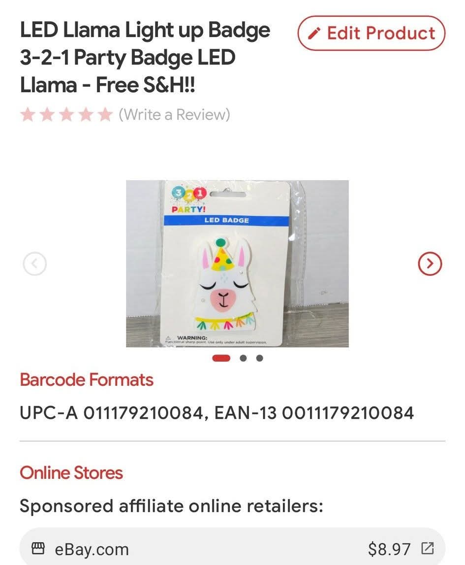LED Badges- Llama- Set of 3