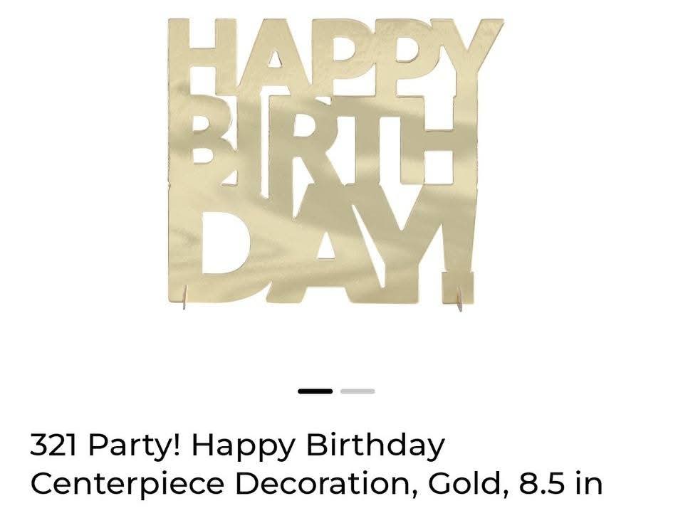 Gold Birthday Party Decor Bundle