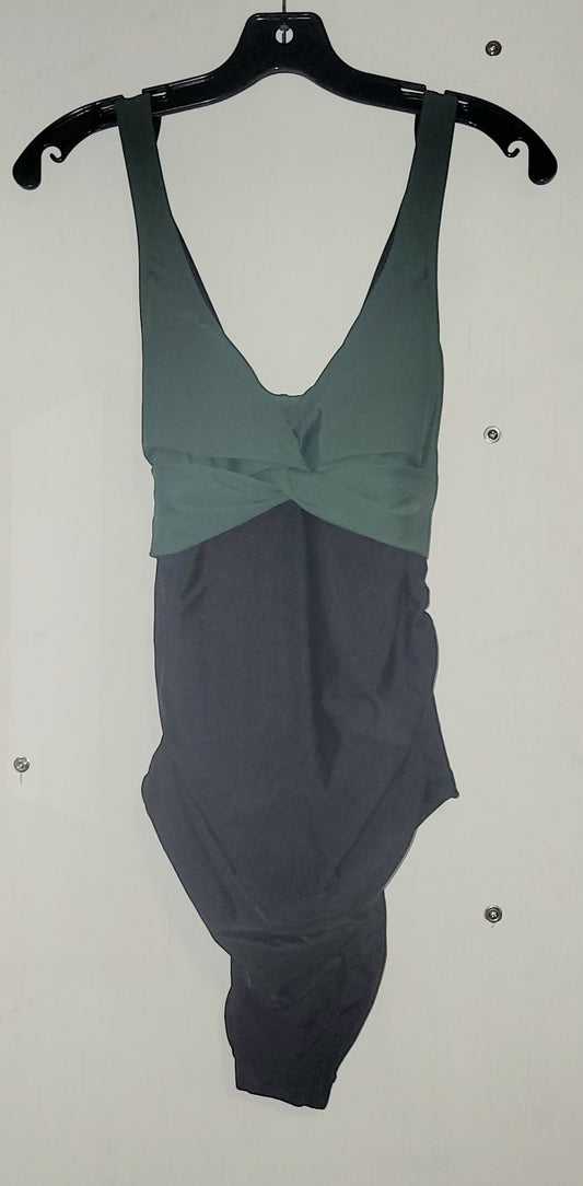 Women's One Piece Swim Suit- Green/Black