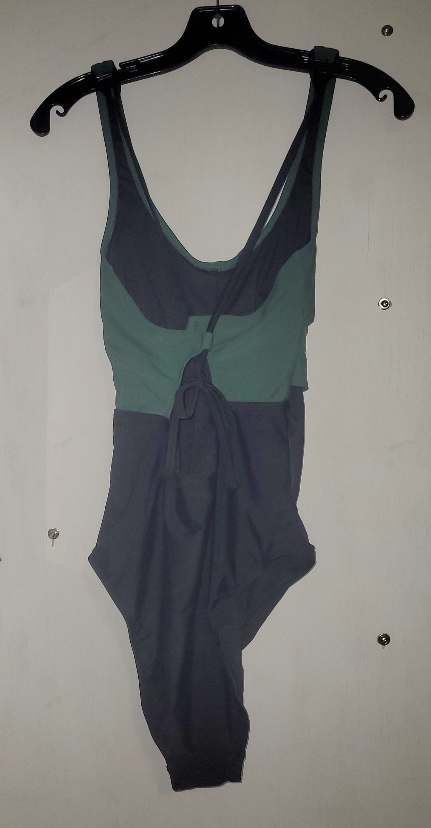 Women's One Piece Swim Suit- Green/Black