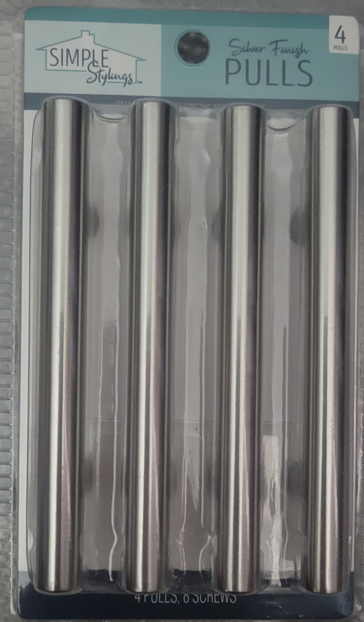 Silver Finish Pulls- 4 Count