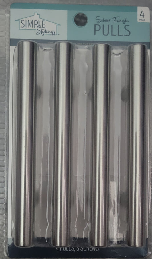 Silver Finish Pulls- 4 Count