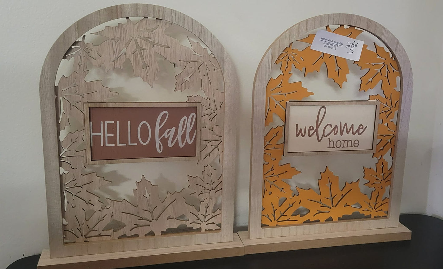 Fall Tabletop Decor Signs- Set of 2