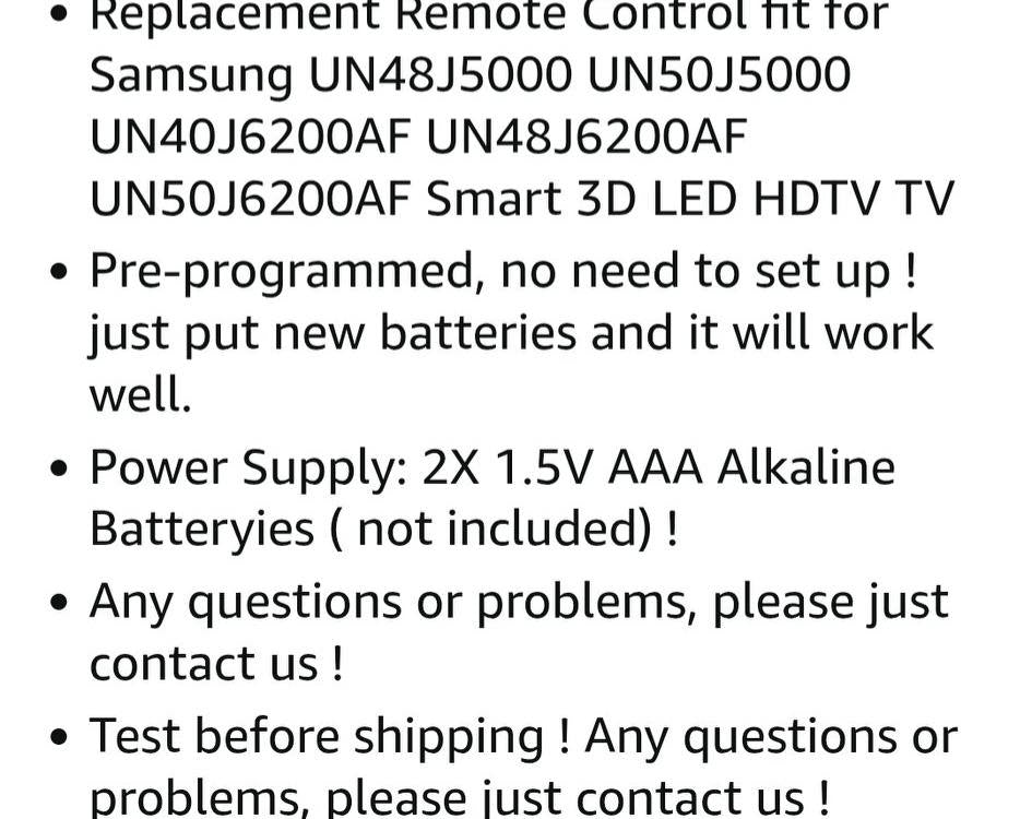 Replacement Remote Control
