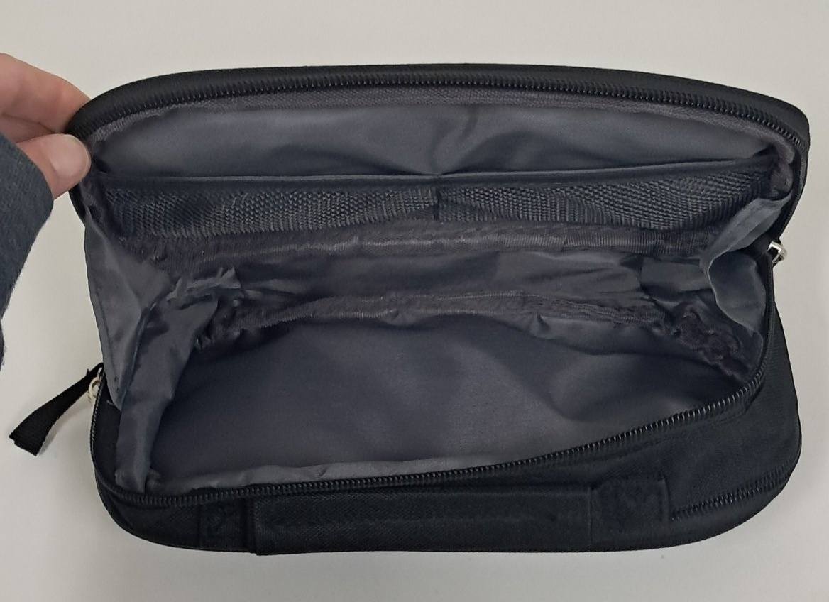 Multi-Pocket Pencil Case- Black