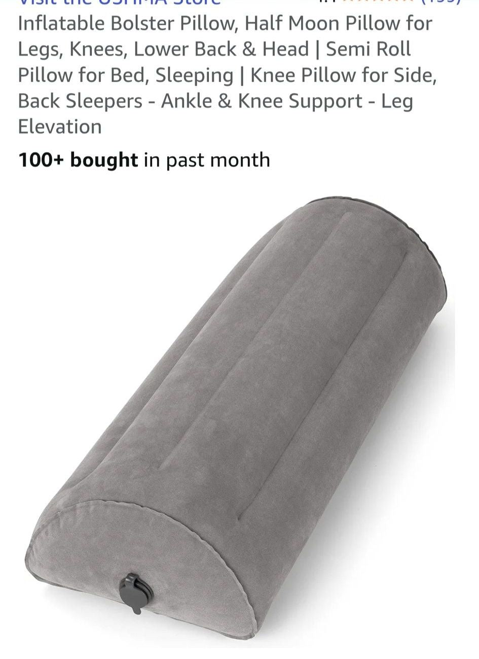 Inflatable Bolster Half Moon Pillow