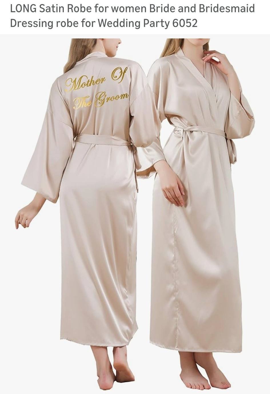 Mother of the Groom Robe- 2 colors