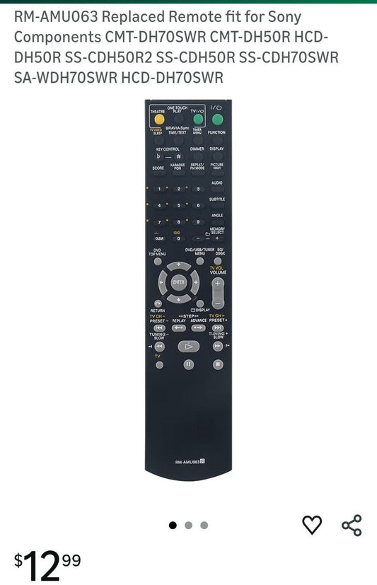 Replacement Remote Control