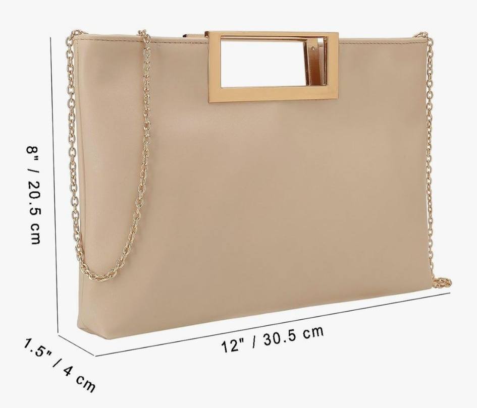 Women's Convertible Clutch Purse- Taupe