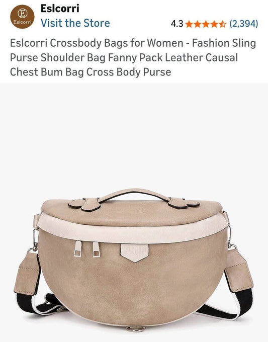 Women's Crossbody Bag- Tan