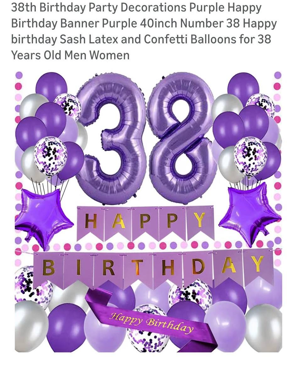 38th Birthday Party Decor