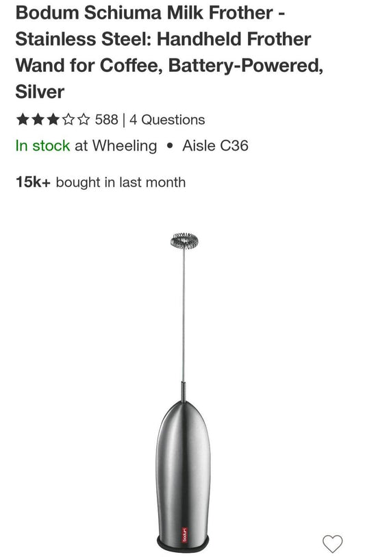 Battery Powered Milk Frother- Pink