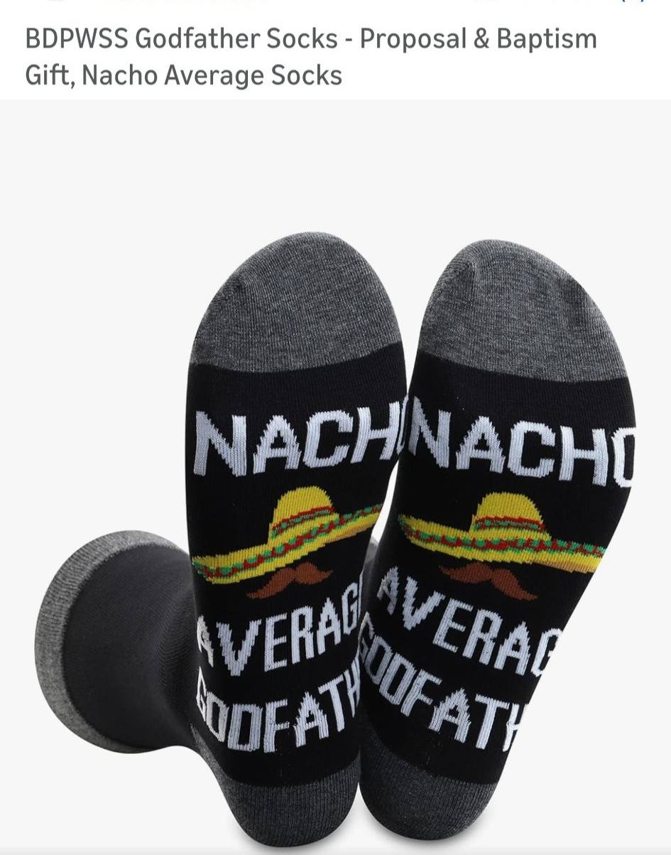 Nacho Average Godfather Socks
