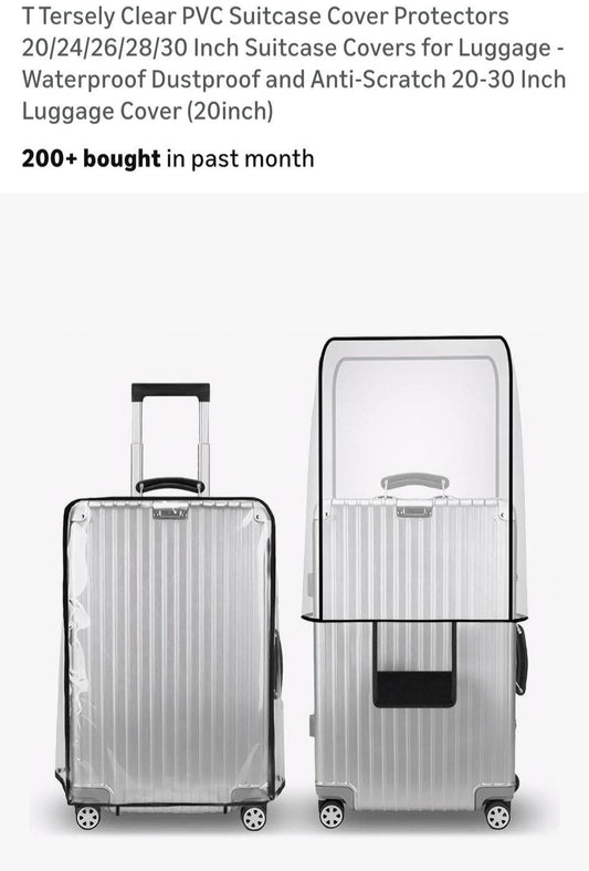 PVC Suitcase Protective Covers- 3 Colors