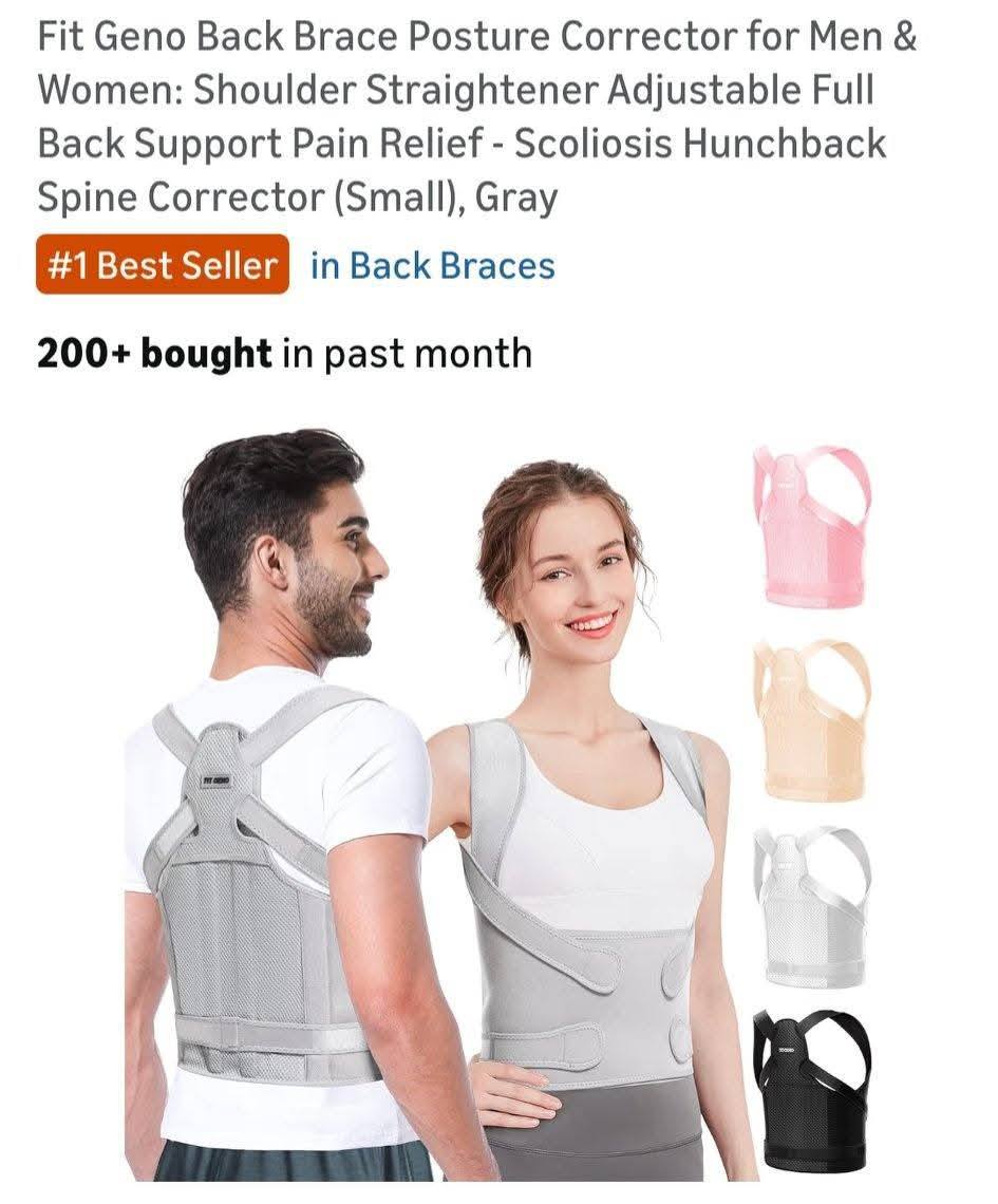 Back Brace and Posture Corrector- Size Small