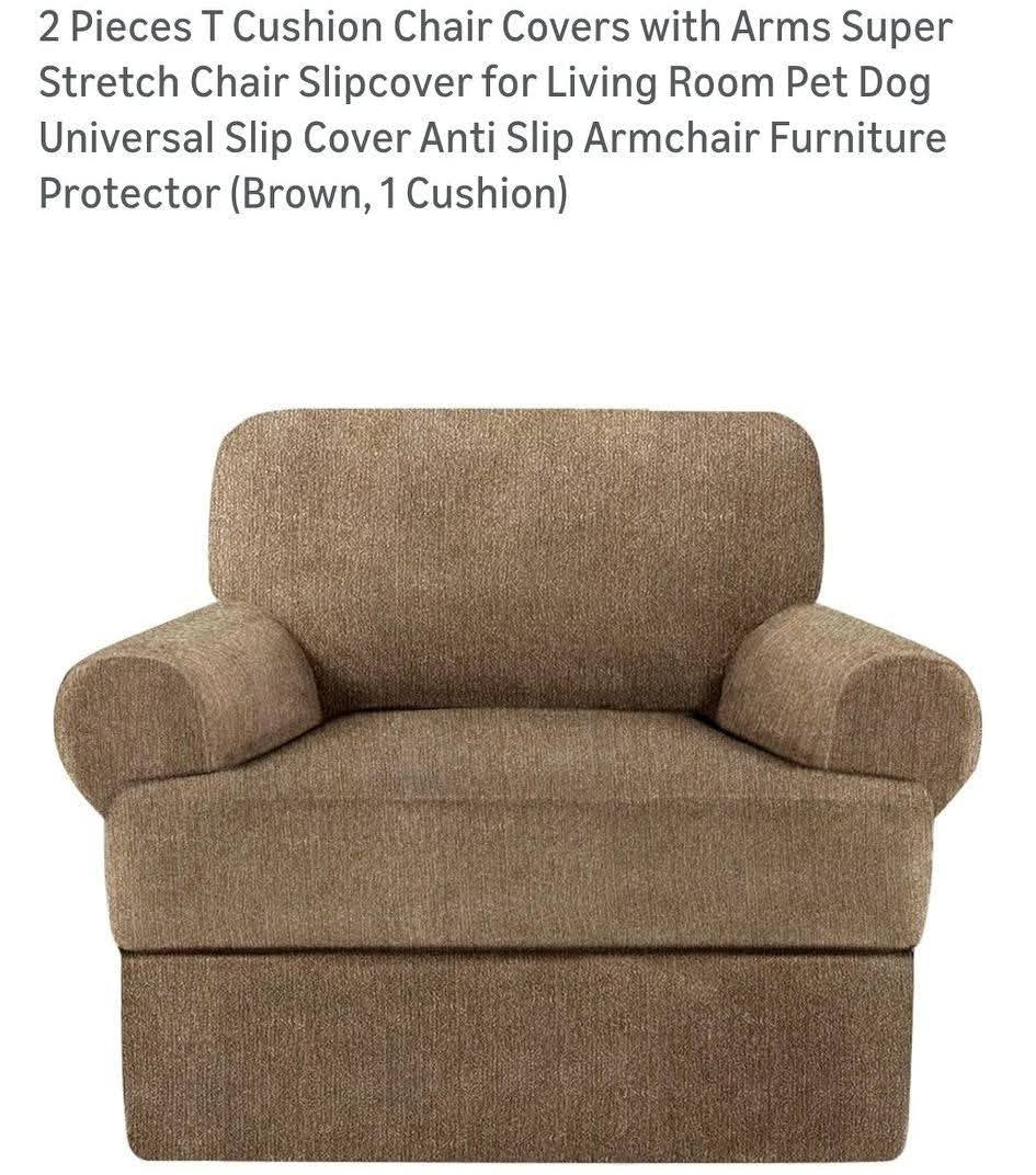 T Sofa Slipcover- Brown
