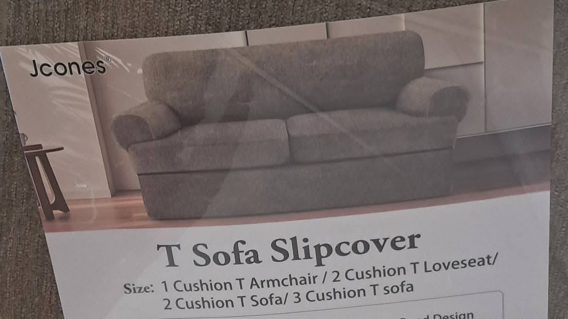 T Sofa Slipcover- Brown
