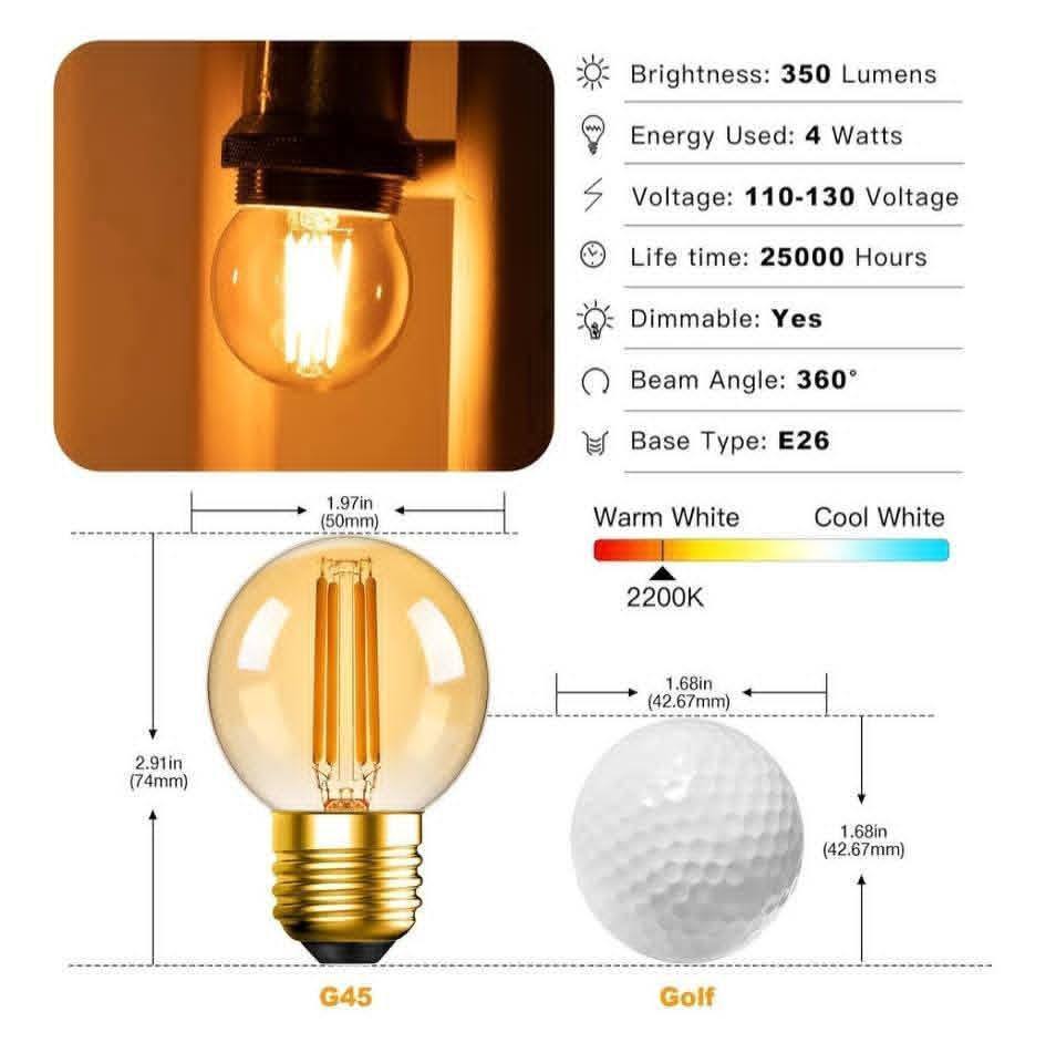 Dimmable Vintage LED Filament Bulbs