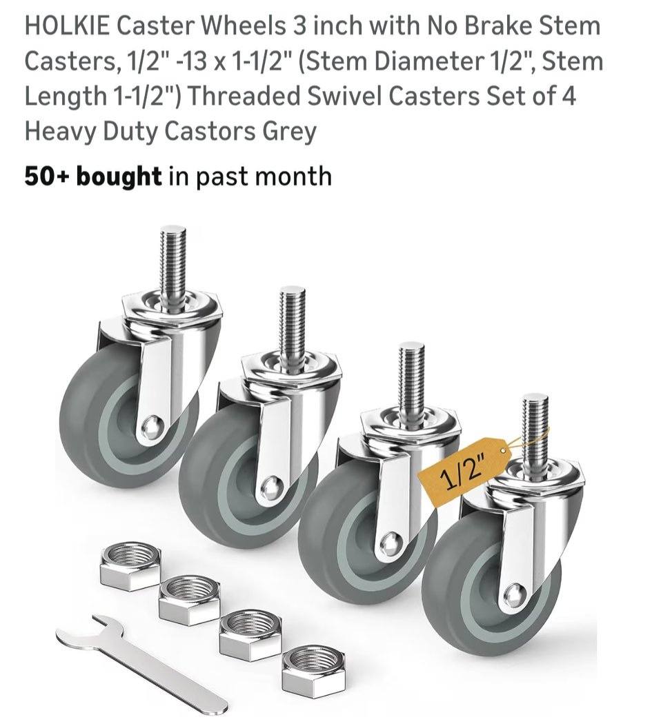Swivel Caster Wheels with Brakes-Set of 4