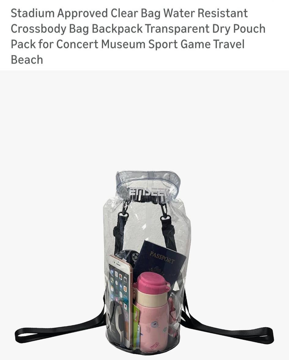 Clear Water Resistant Bag