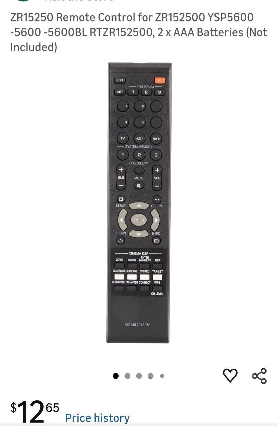 Sound bar Replacement Remote Control