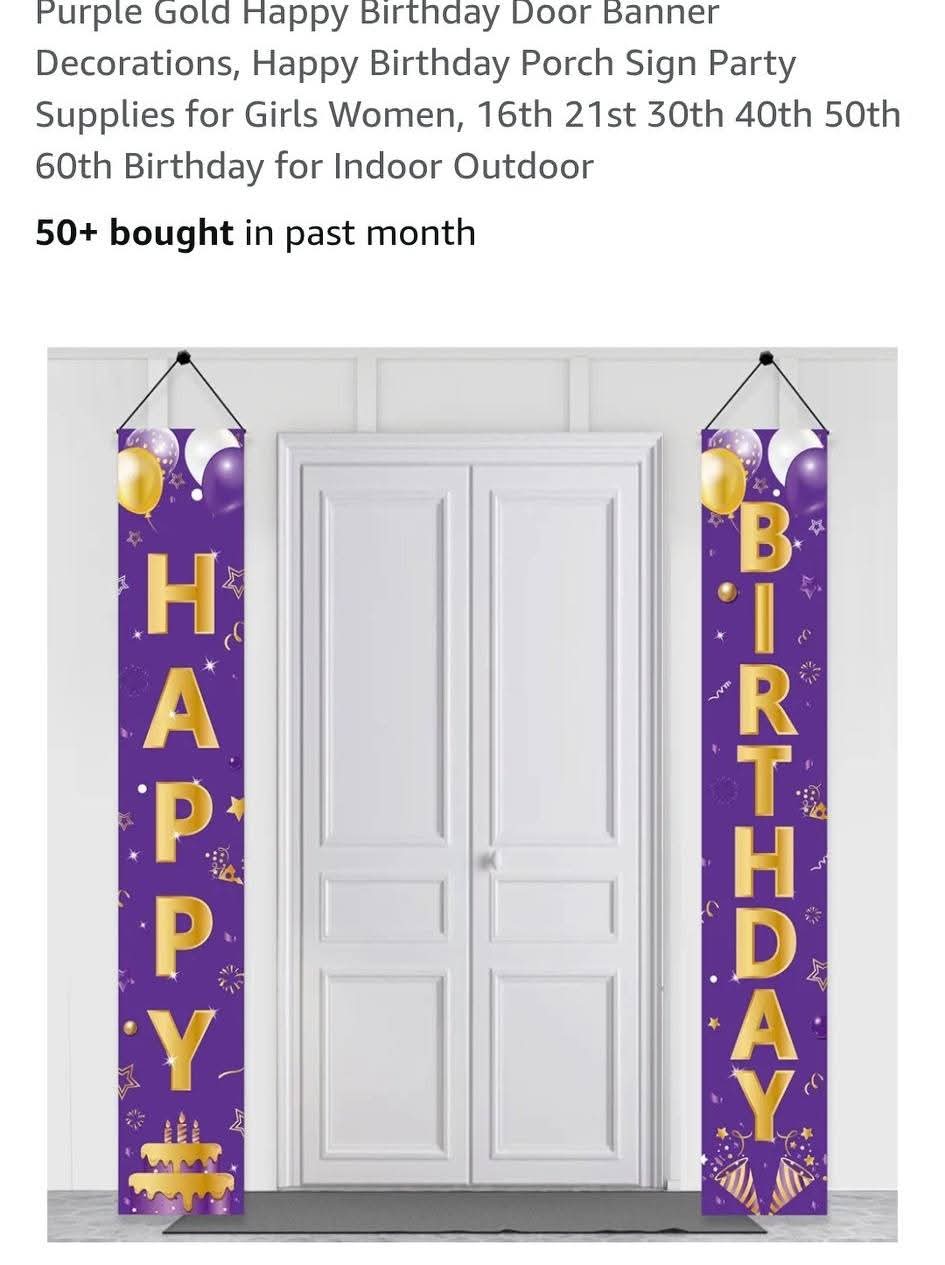 Happy Birthday Vertical Hanging Banners